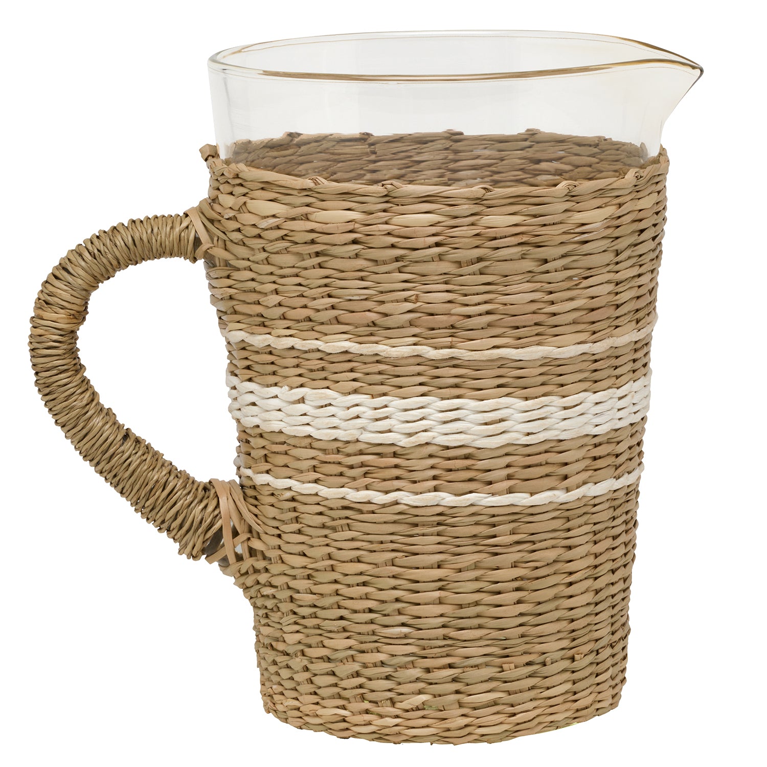 Zaley Natural/White Seagrass Pitcher
