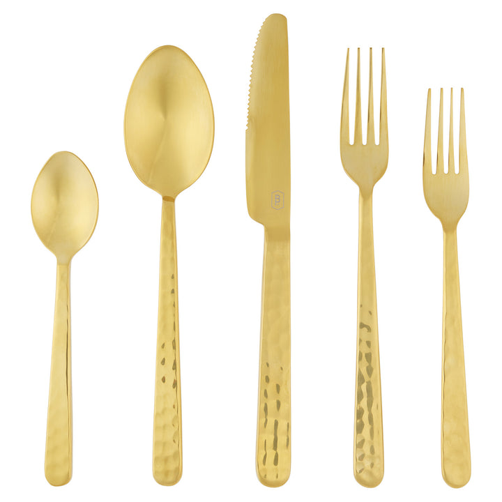 Zora Polished Gold Flatware Set/5