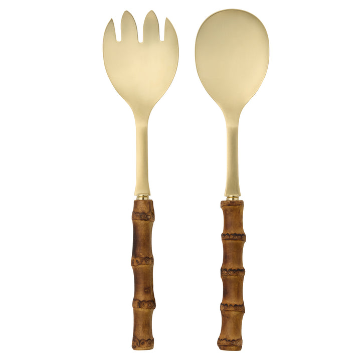 Zoya Matte Gold/Natural 2-Piece Serving Set