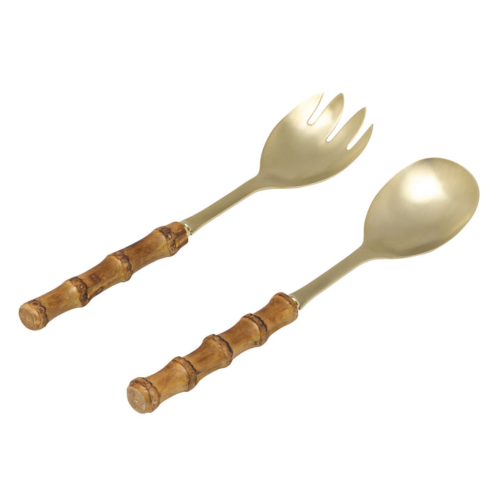 Zoya Matte Gold/Natural 2-Piece Serving Set