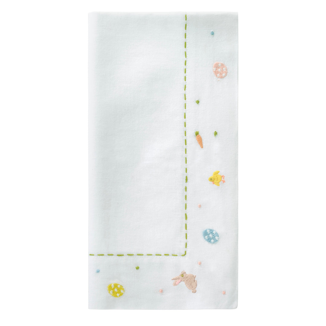 Bunny Trail Easter Embroidered Napkins Set/4