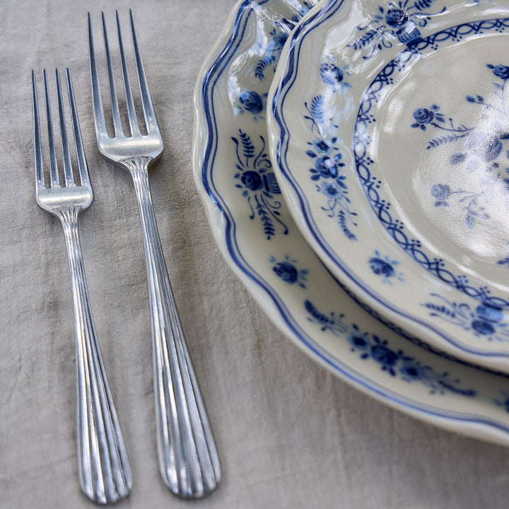 Costa Nova Douro Vintage Brushed Stainless Steel Flatware 5 Pc. Set