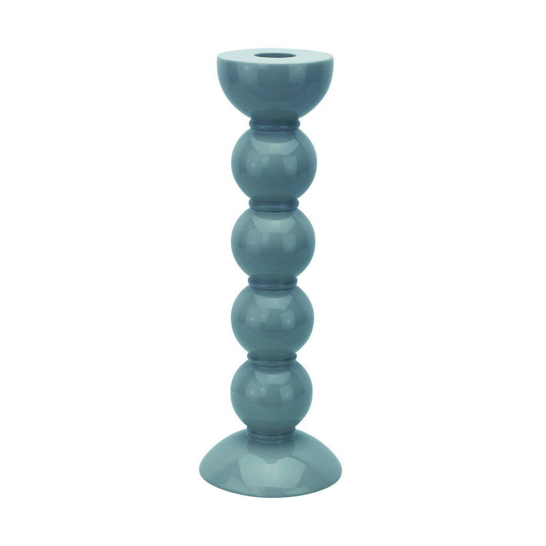 Addison Ross Lacquer Bobbin Candlestick 9.5" (Chambray)