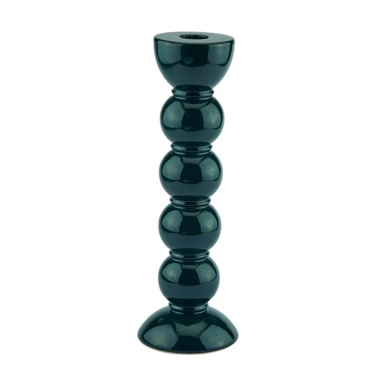 Addison Ross Lacquer Tall Bobbin Candlestick 9.5" (Racing Green)