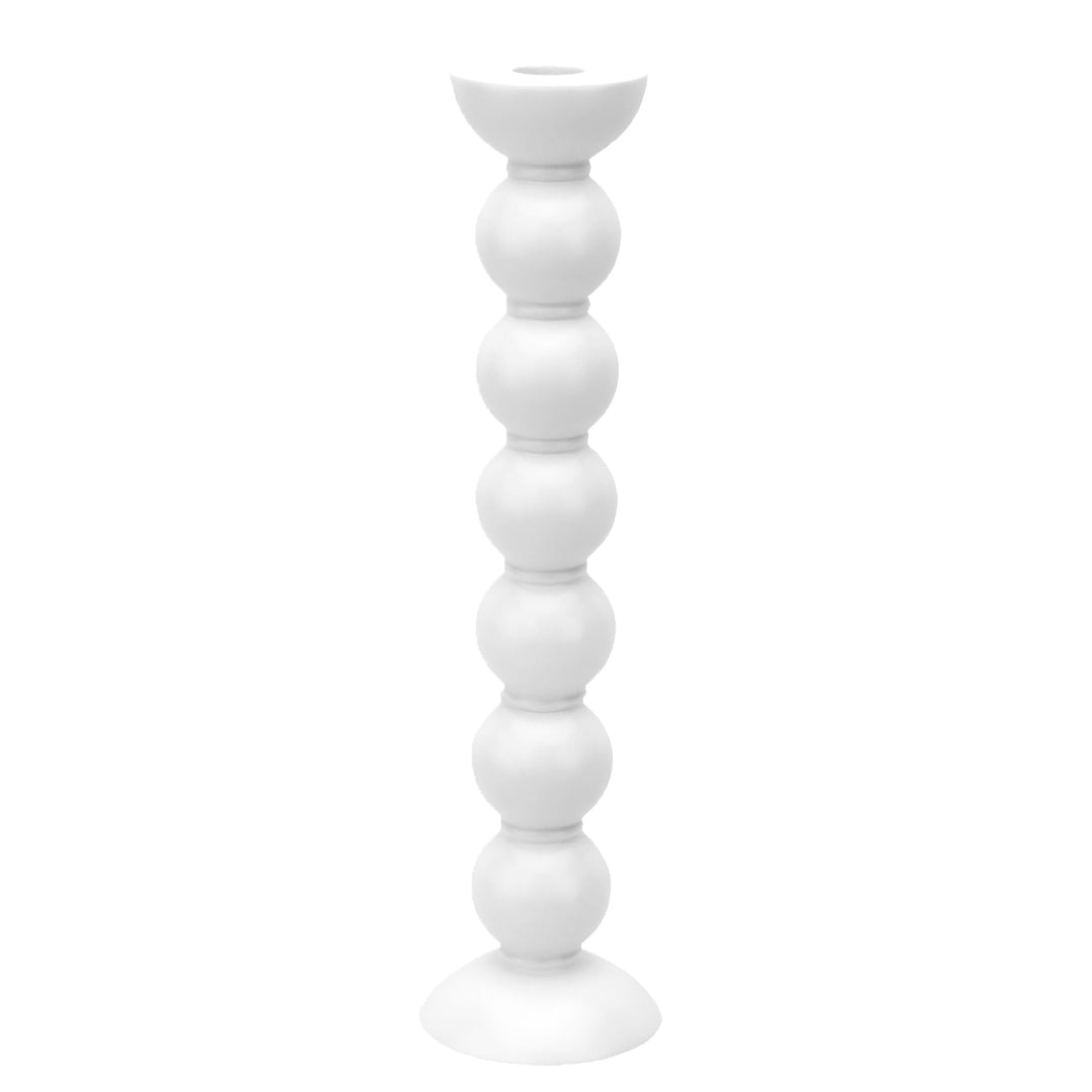 Addison Ross Lacquer Extra Tall Bobbin Candlestick 12.5" (White)
