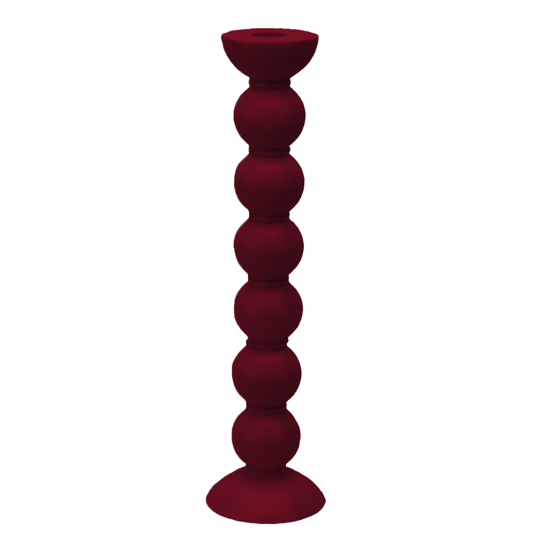 Addison Ross Lacquer Extra Tall Bobbin Candlestick 12.5" (Cherry)