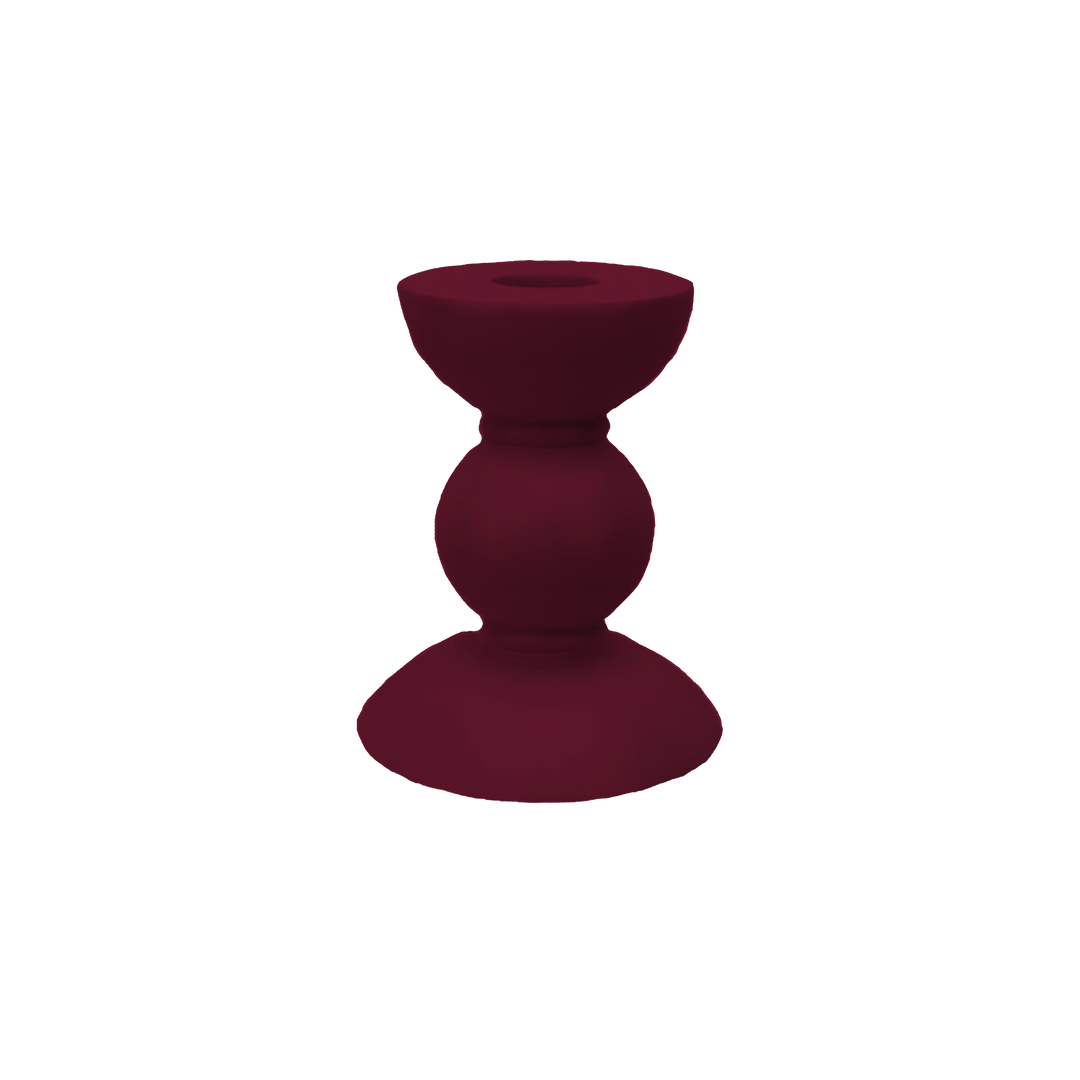 Addison Ross Lacquer Small Bobbin Candlestick 4" (Cherry)