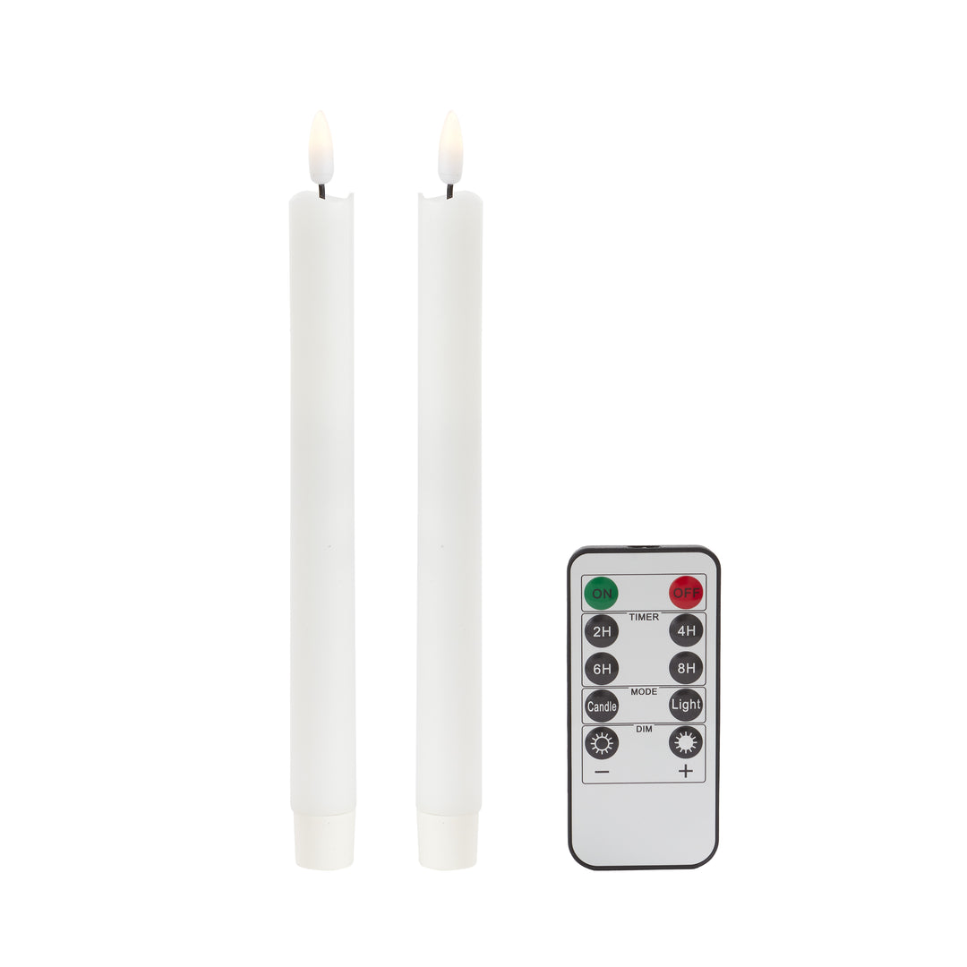 Addison Ross White LED Candles - Set of 2