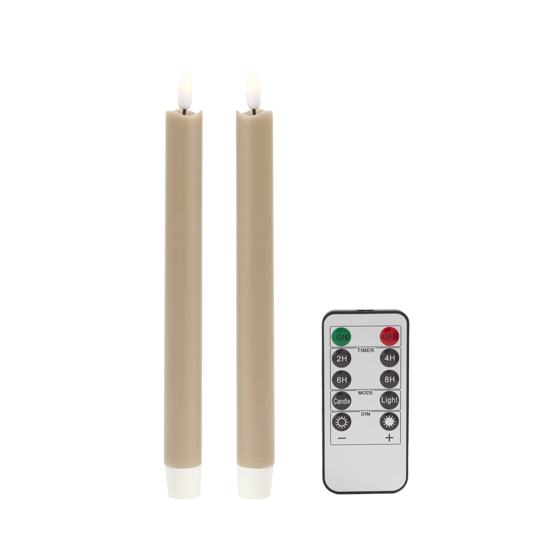 Addison Ross Cappuccino LED Candles - Set of 2