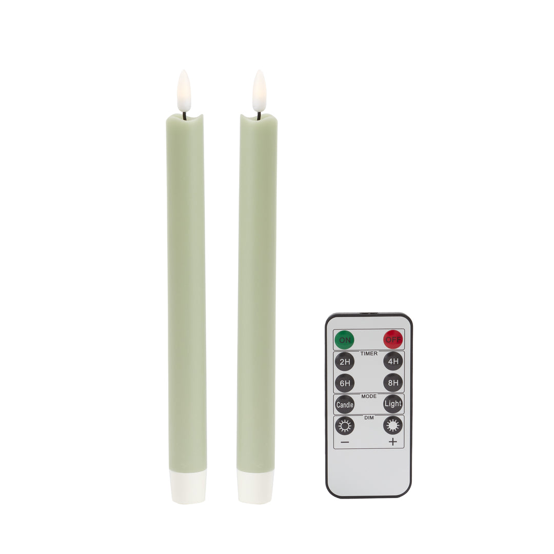 Addison Ross Sage LED Candles - Set of 2