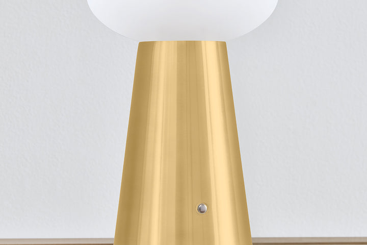 CASHEL Rechargeable Table Lamp (Aged Brass)