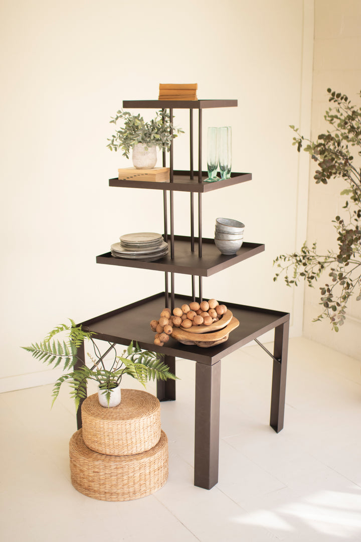 Four-Tiered Square Metal Store Display
