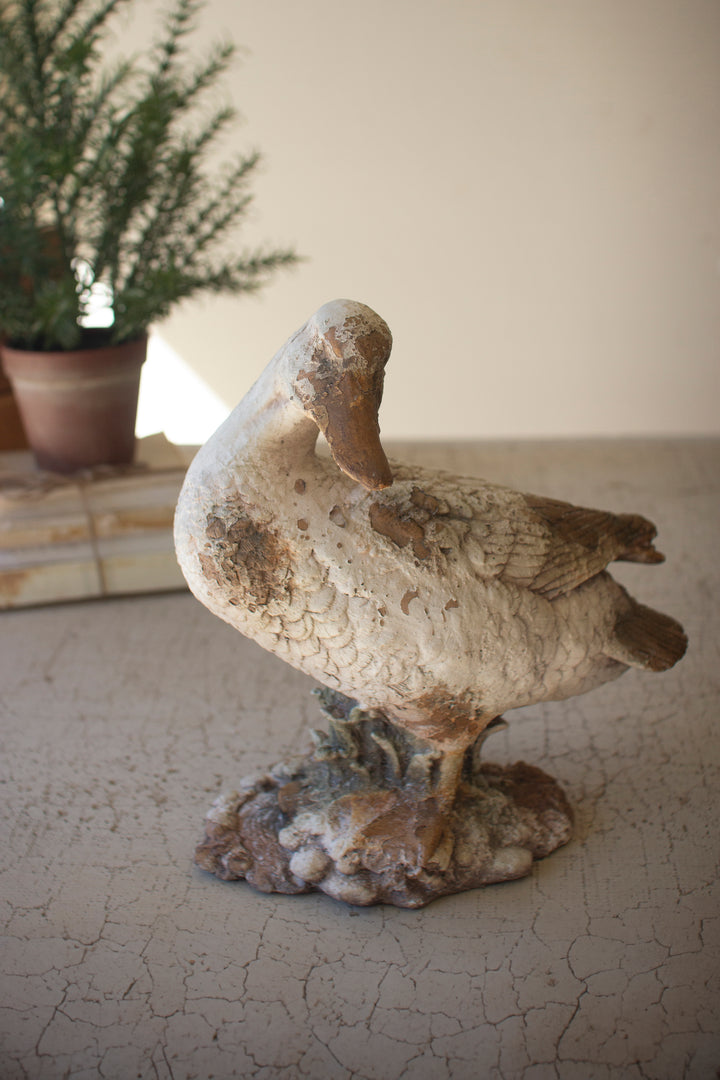 Faux Concrete Duck / Head To Side
