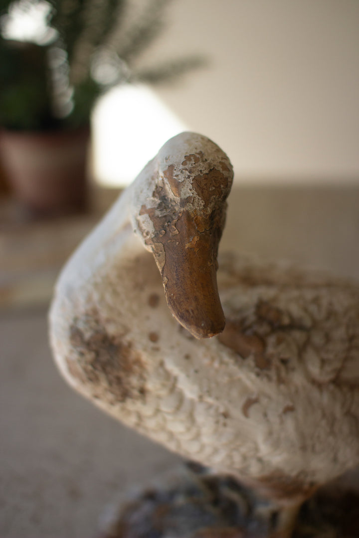 Faux Concrete Duck / Head To Side