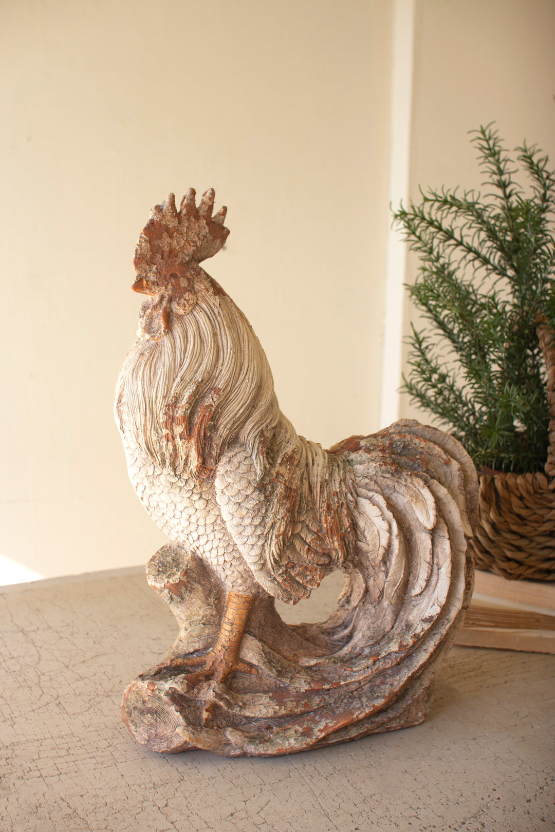 Faux Concrete Rooster