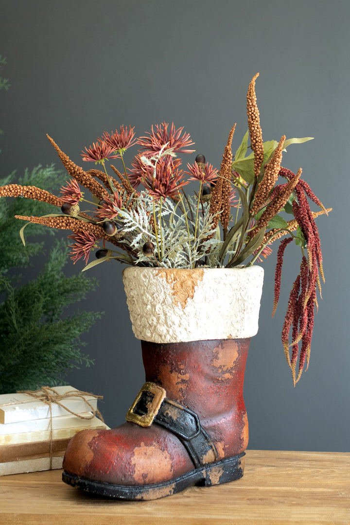 Faux Concrete Santa Boot