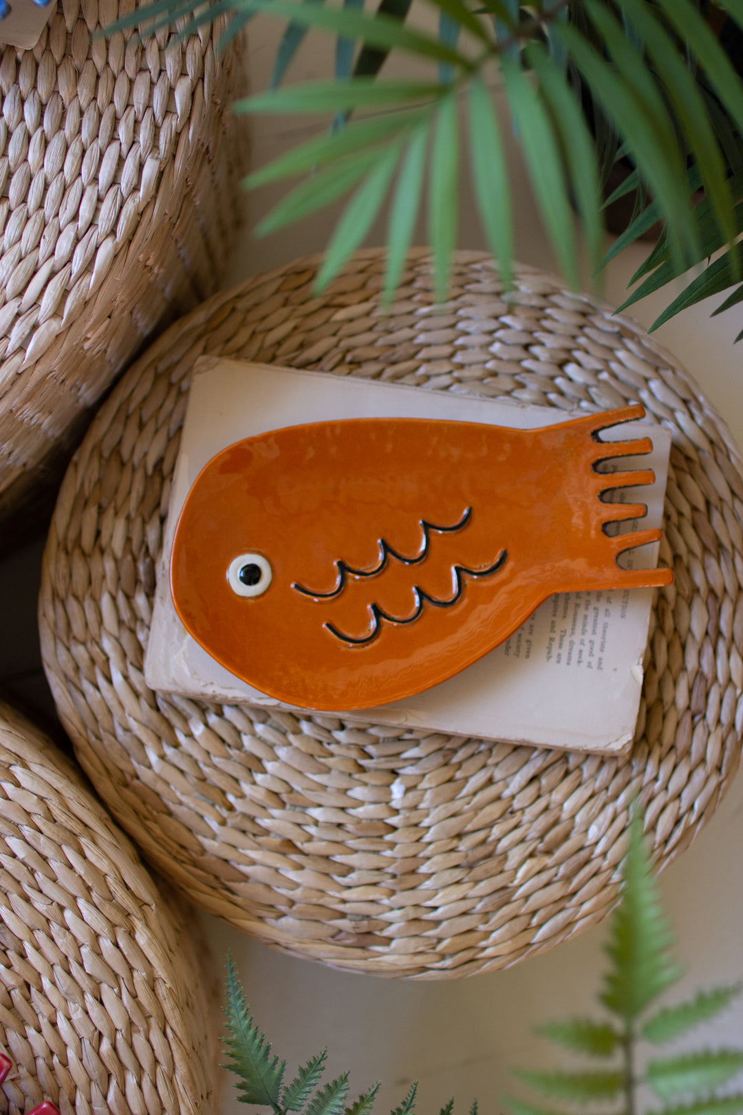 Set Of 6 Ceramic Fish Plates