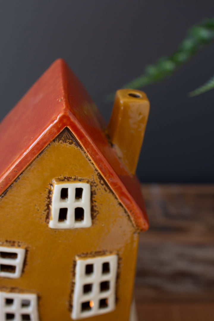 Set of 3 Wonky Ceramic Houses