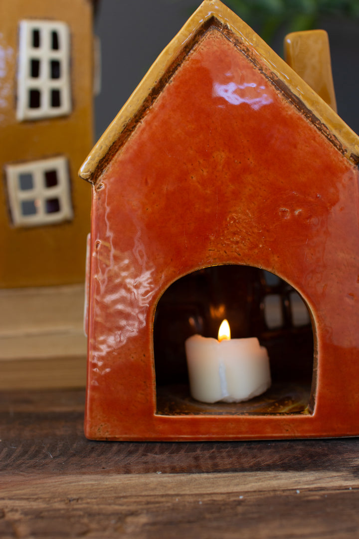 Set of 3 Wonky Ceramic Houses