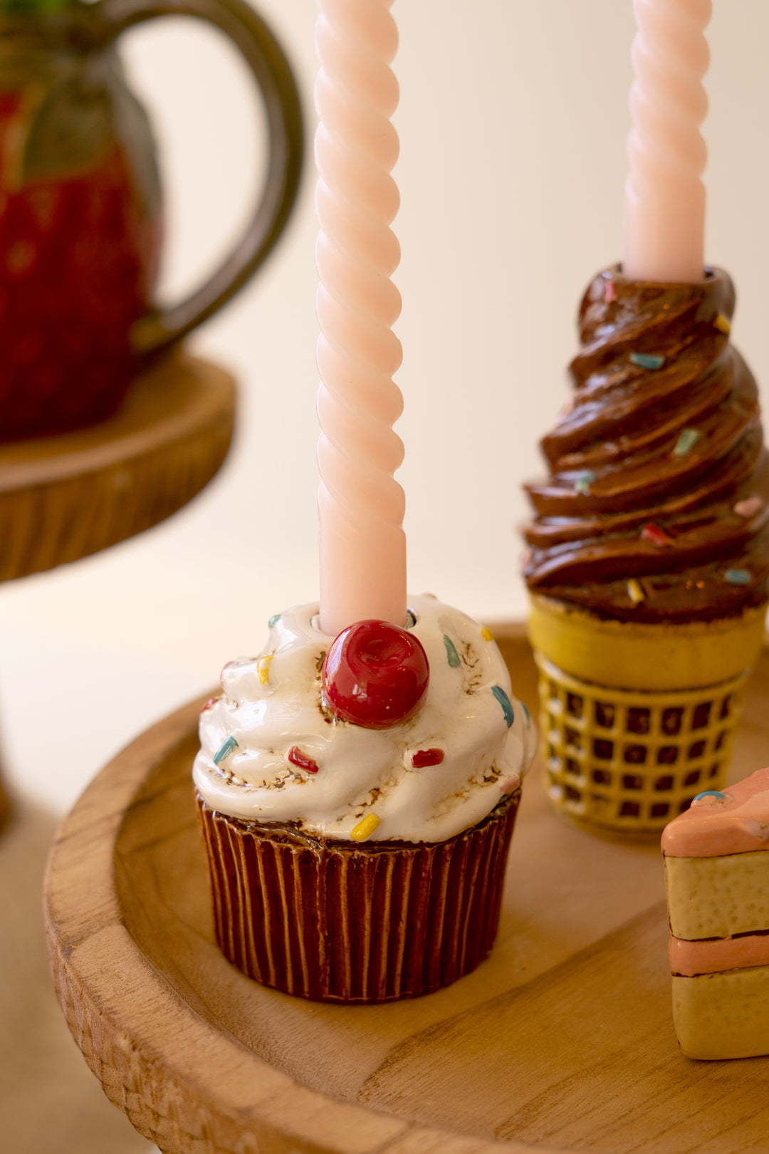 Set of 3 Dessert Ceramic Taper Holders