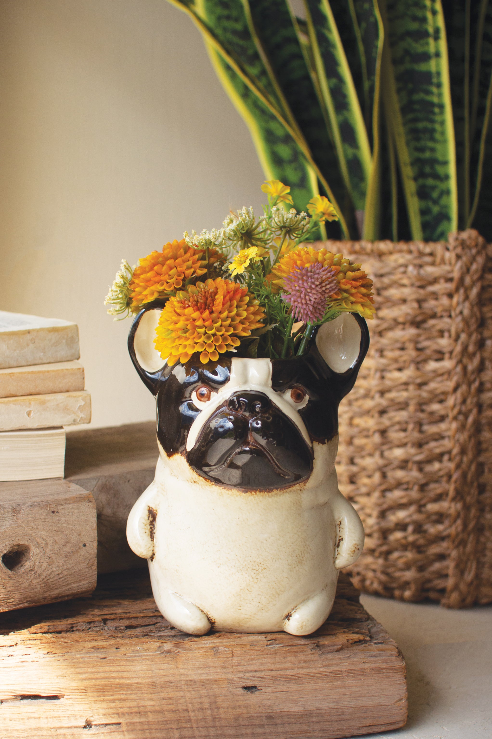 Ceramic French Bulldog Planter - Thumbnail 5