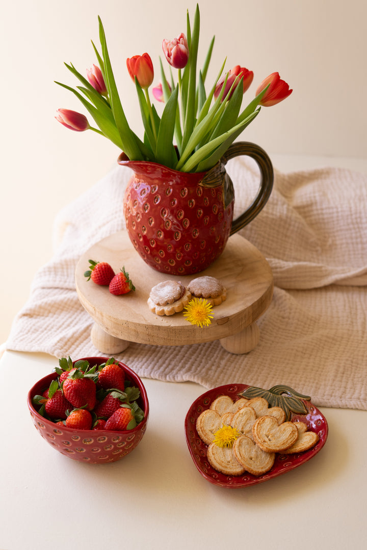 Ceramic Strawberry Pitcher