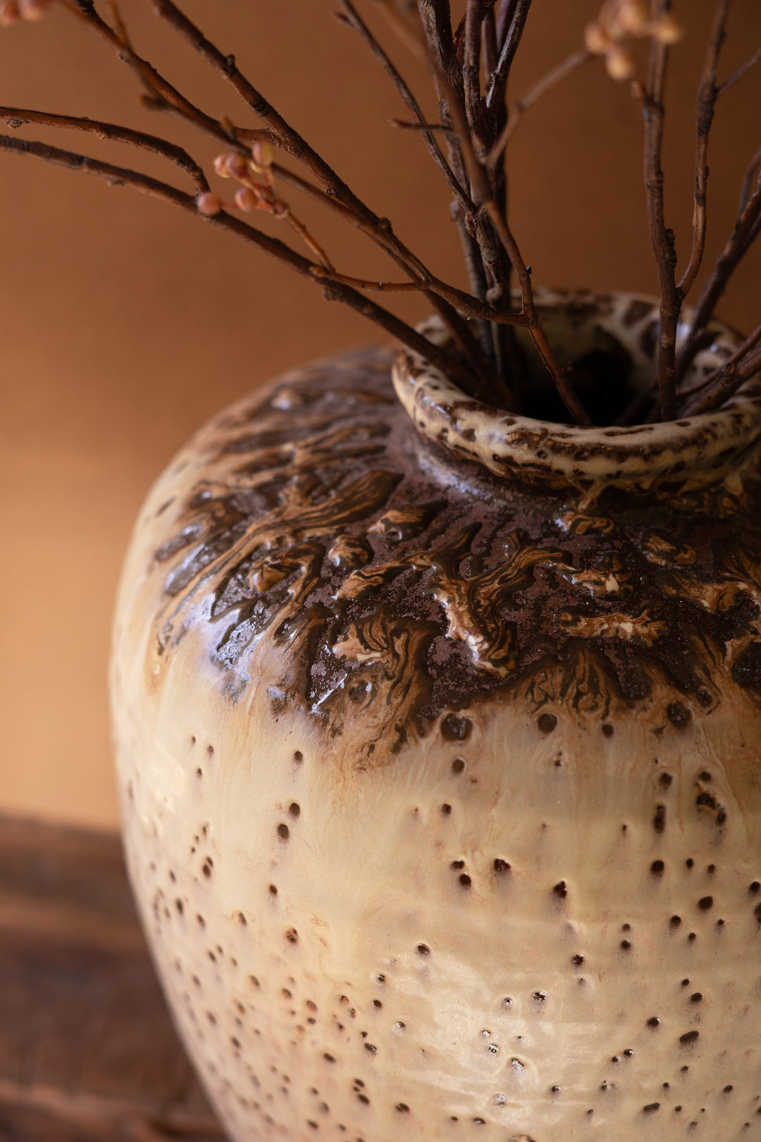 Large Rustic Ceramic Urn