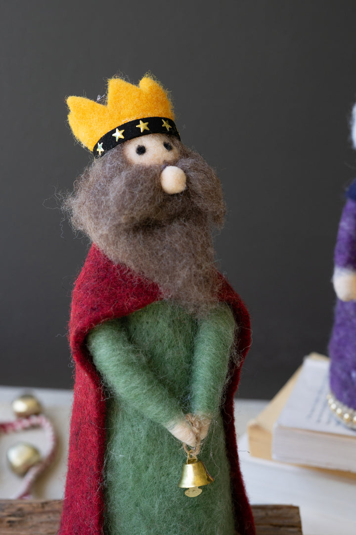 Set of 3 Felt Christmas Kings