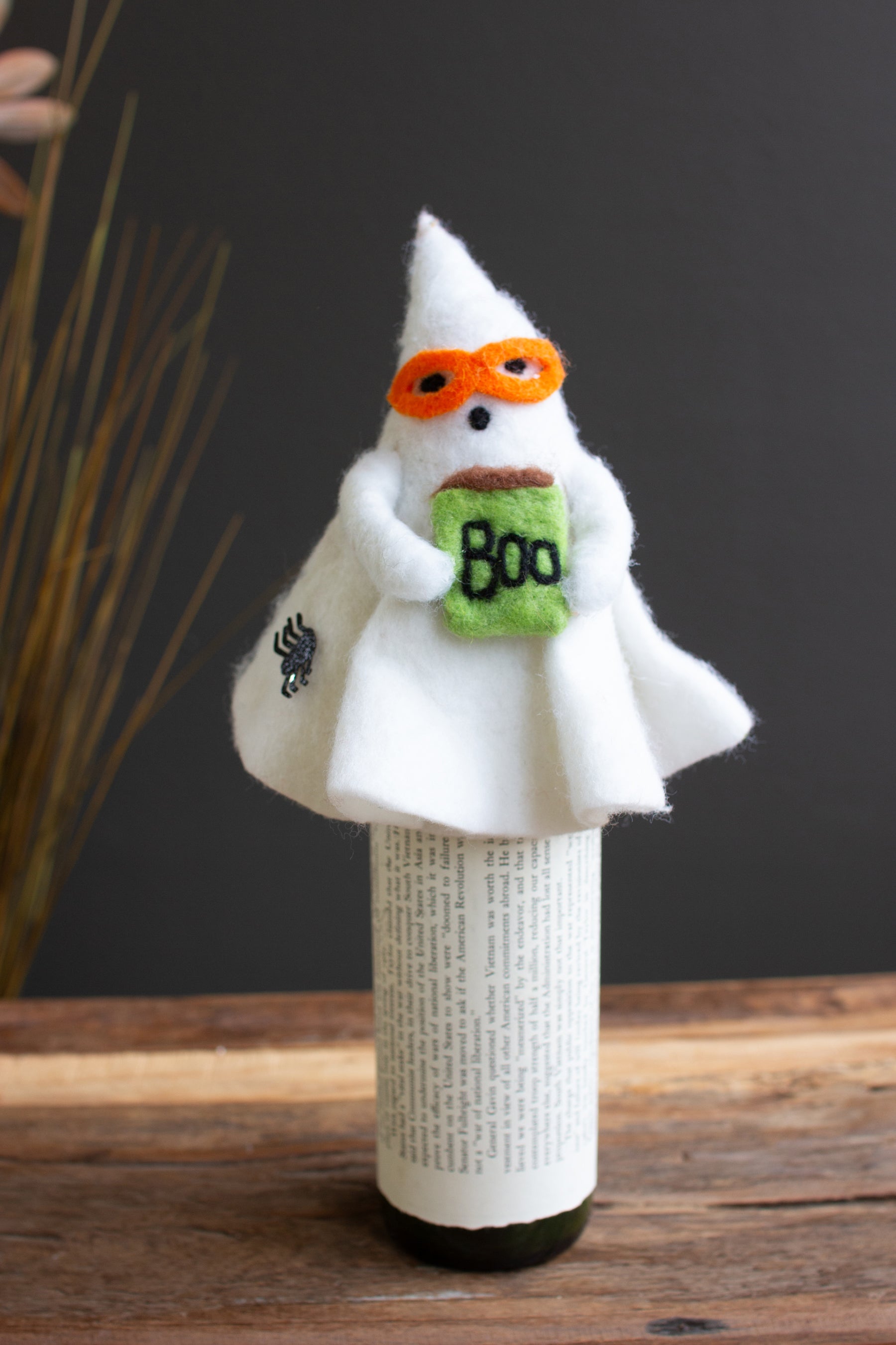 Felt Halloween Bottle Topper / Ghost Set