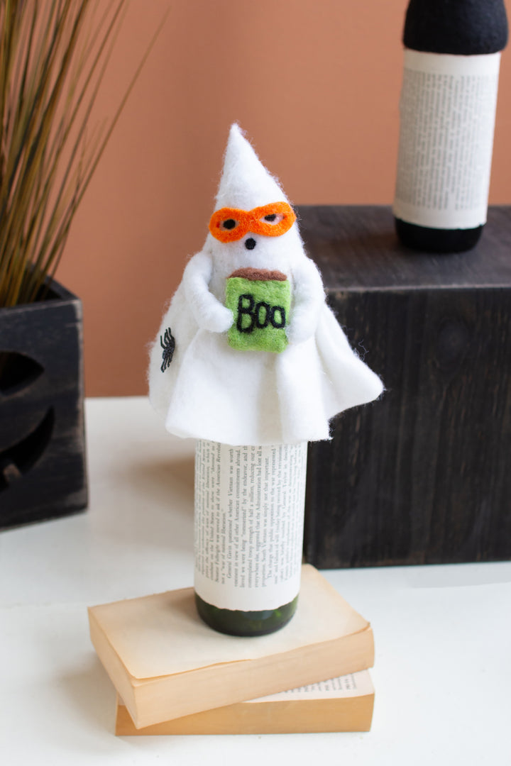 Felt Halloween Bottle Topper / Ghost Set/2