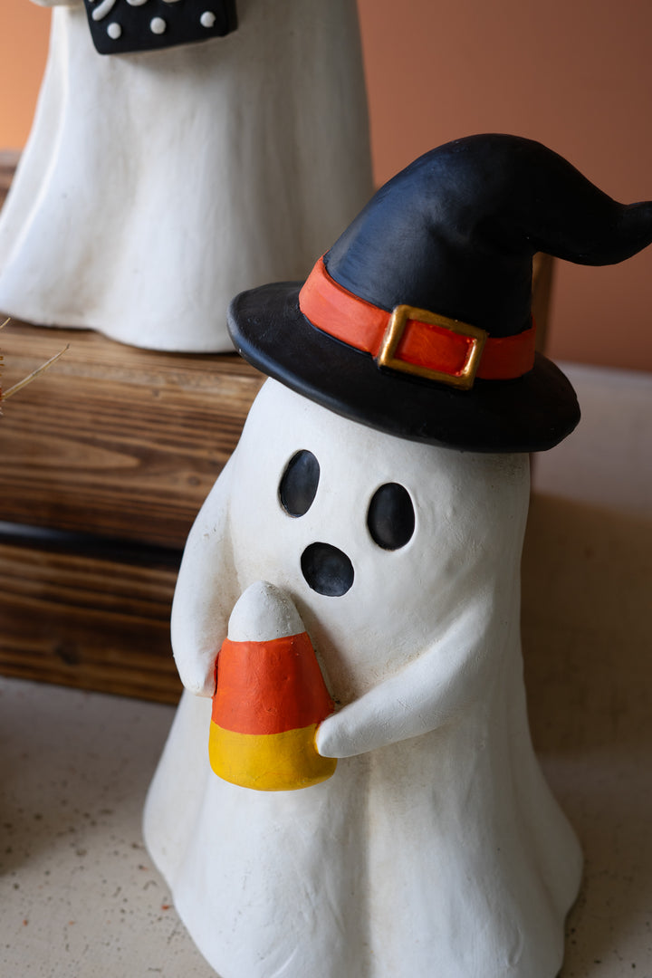Set of 2 Resin Halloween Ghosts