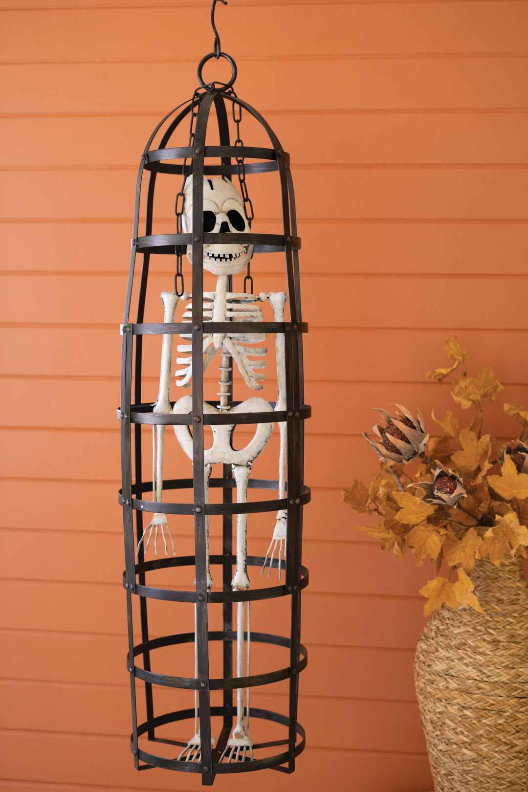 Halloween Skeleton In A Cage