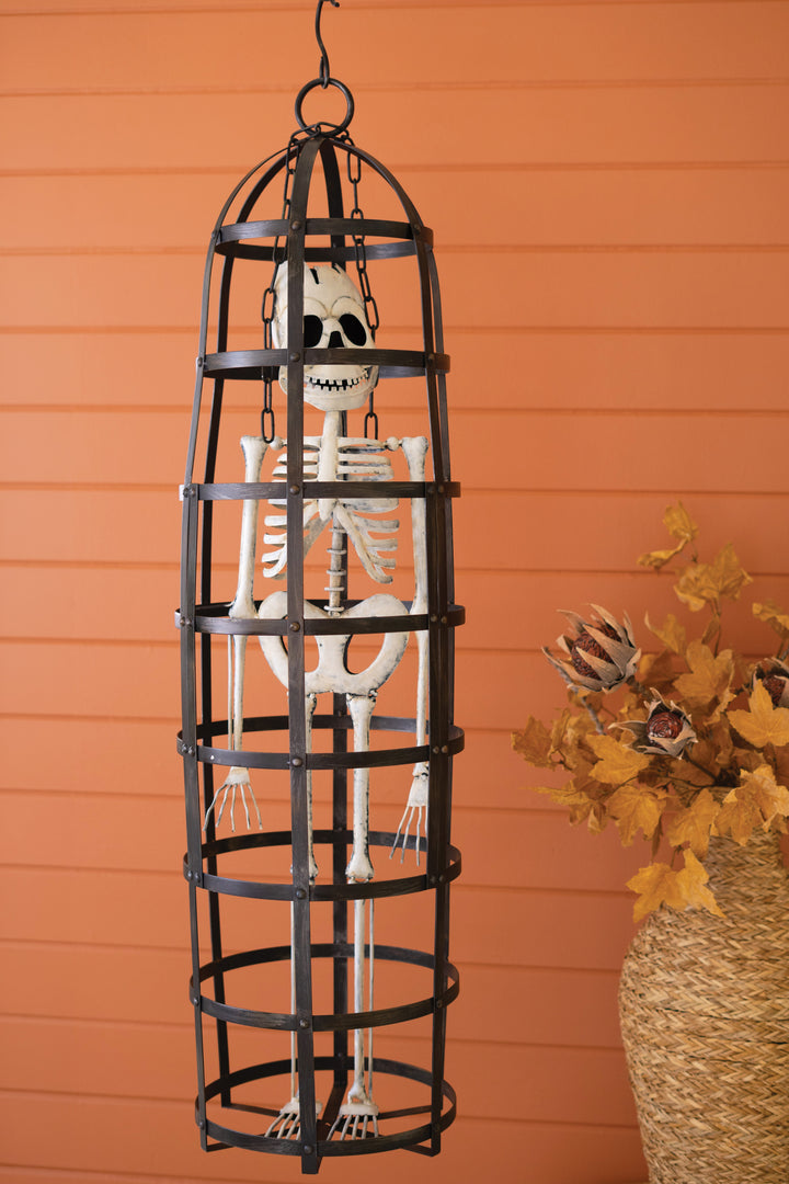 Halloween Skeleton In A Cage