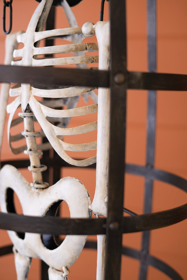 Halloween Skeleton In A Cage