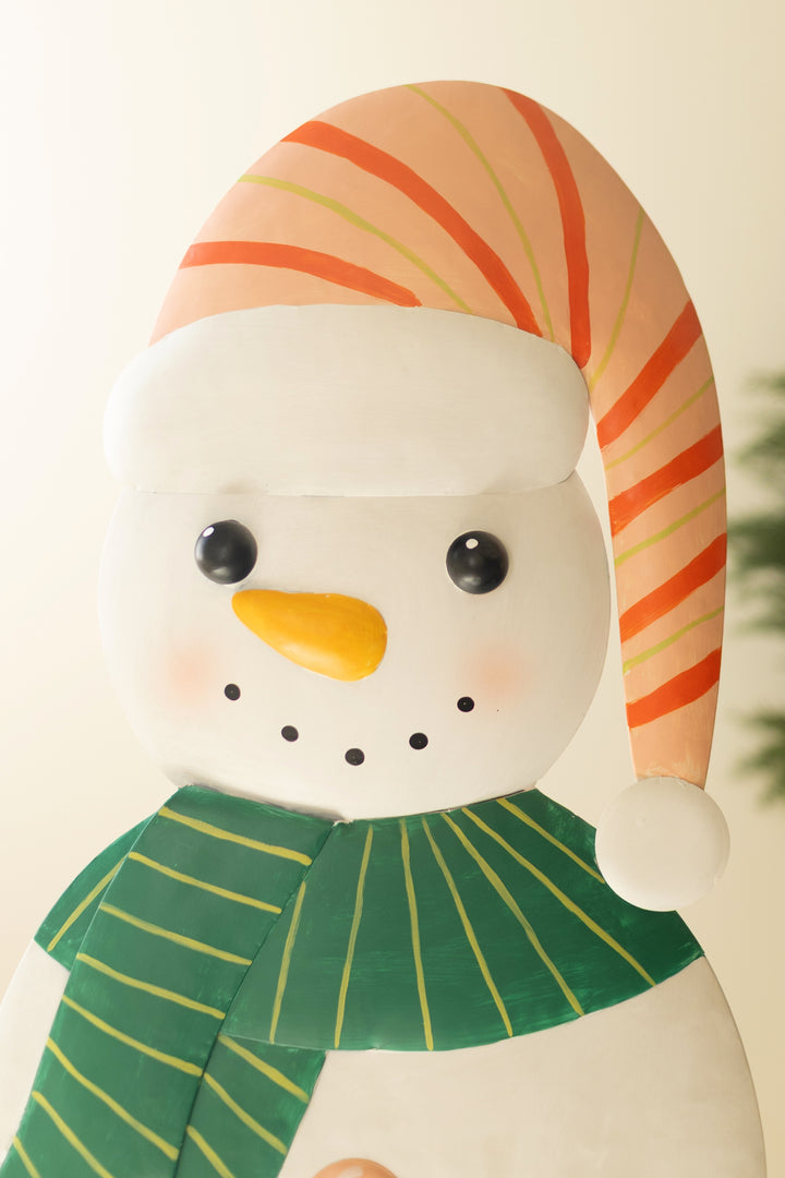 Large Metal Colorful Snowman