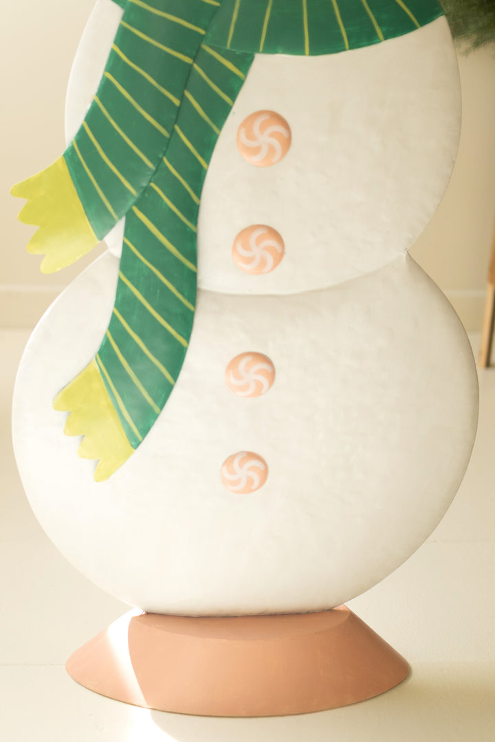 Large Metal Colorful Snowman