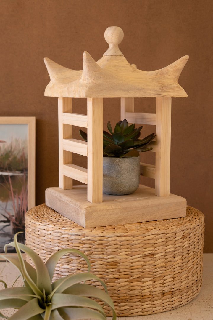 Pagoda-Style Wood Plant Stand