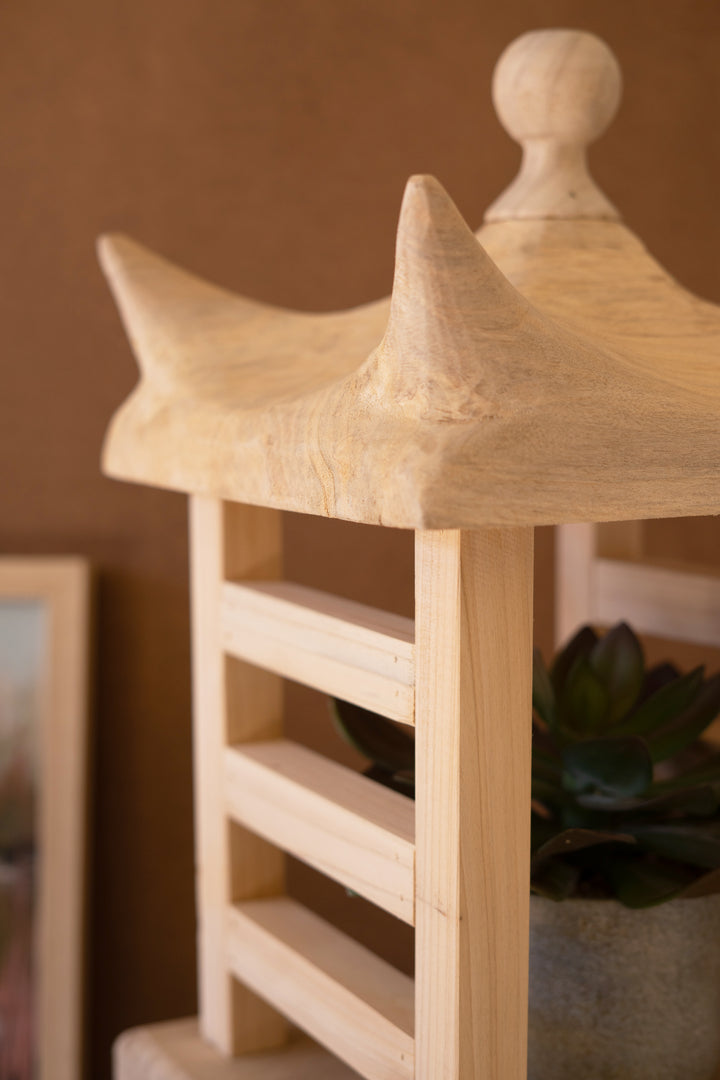 Pagoda-Style Wood Plant Stand