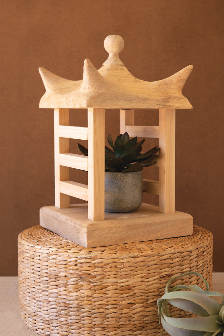 Pagoda-Style Wood Plant Stand