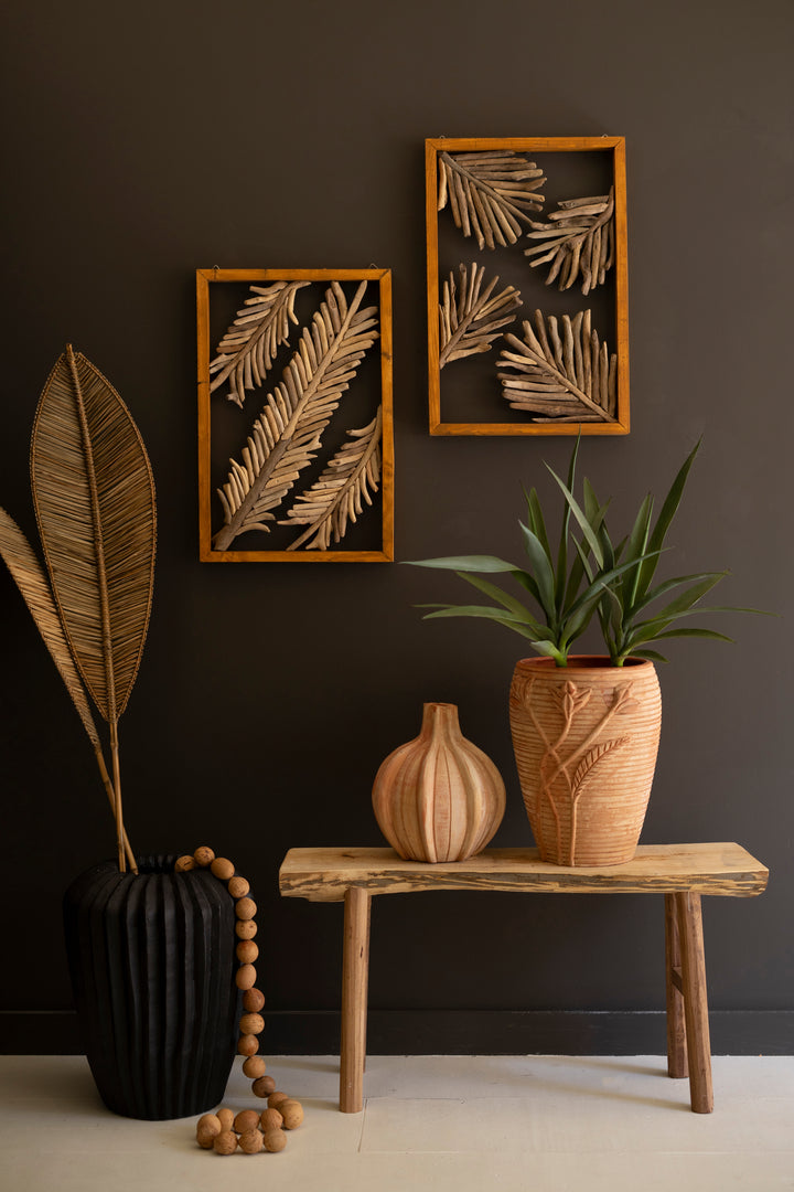 Rustic Willow Wood and Silk Tree Bench