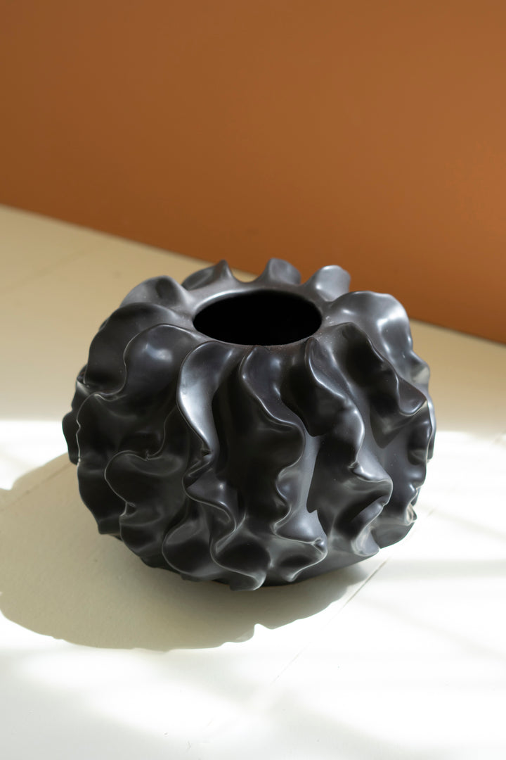 Black Coral Ceramic Vase