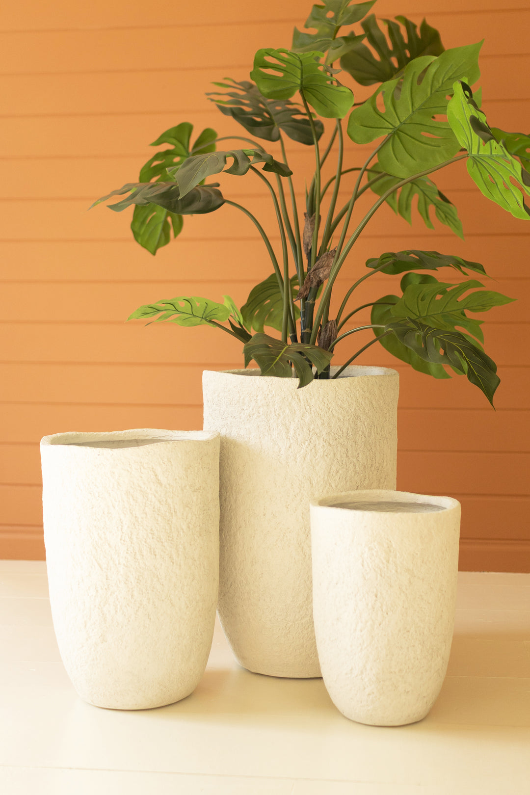 Set of 3 Stone Composite Planters