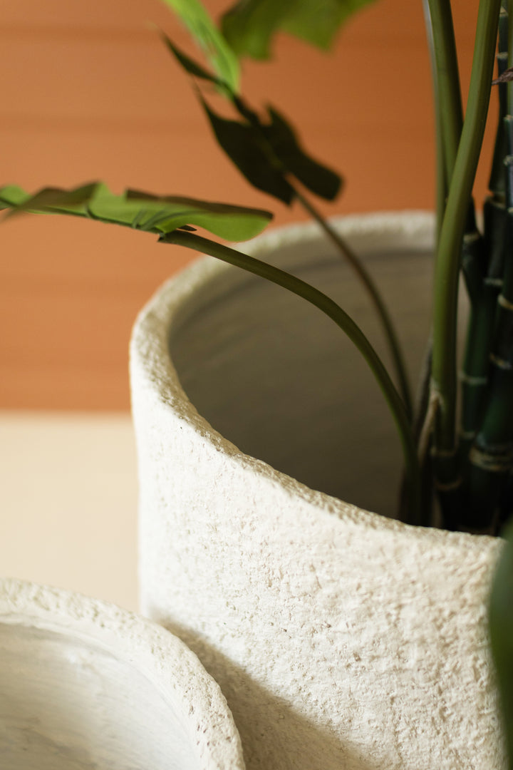 Set of 3 Stone Composite Planters