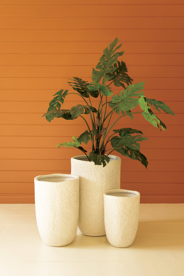 Set of 3 Stone Composite Planters
