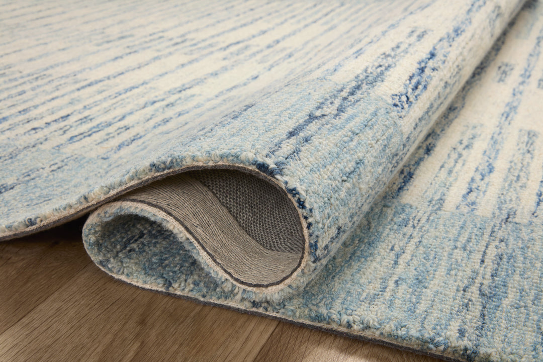 Chris Loves Julia x Loloi Ivory / Denim Accent Rug (CHR-01)