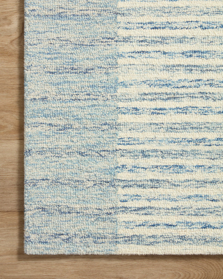 Chris Loves Julia x Loloi Ivory / Denim Accent Rug (CHR-01)