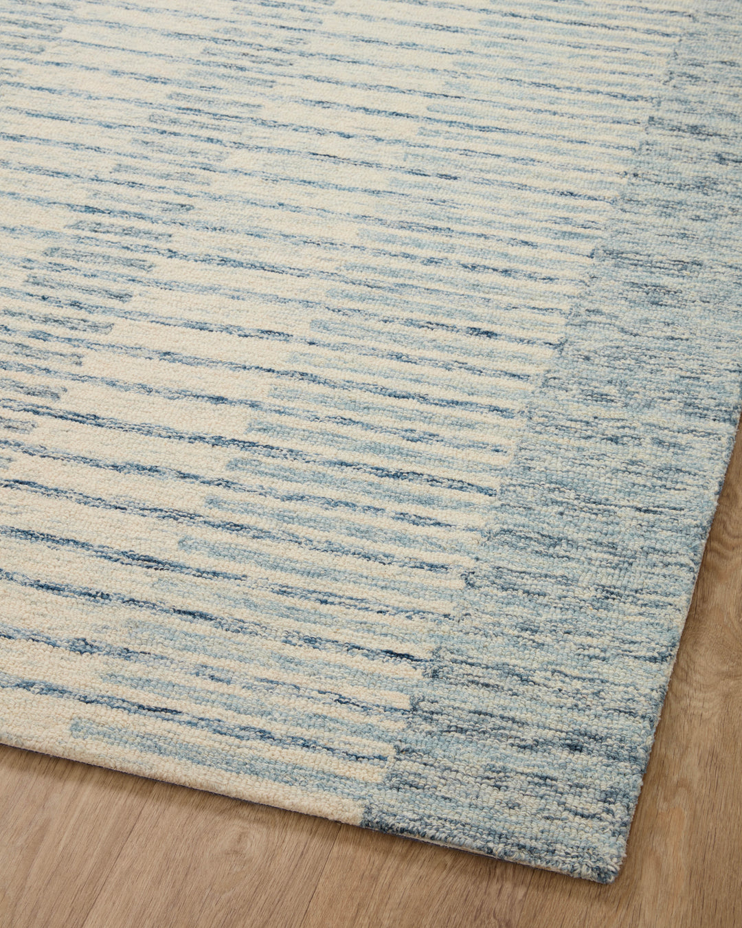 Chris Loves Julia x Loloi Ivory / Denim Accent Rug (CHR-01)