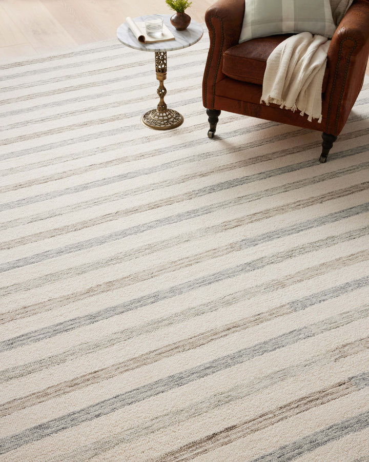 Chris Loves Julia x Loloi Ivory / Slate Accent Rug (CHR-05)