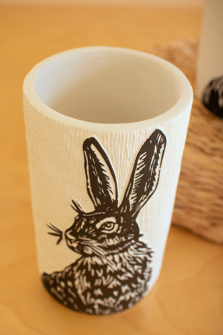 Set of 2 Cement Easter Rabbit Planters