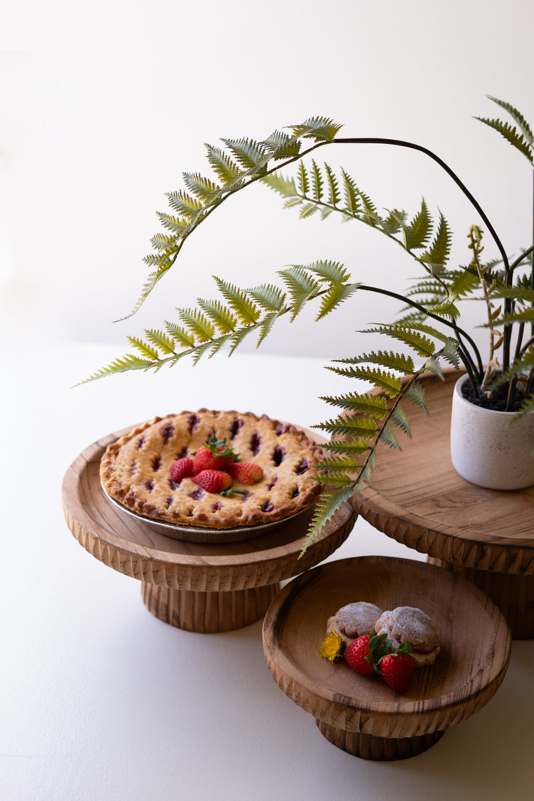 Set of 3 Wooden Display Stands